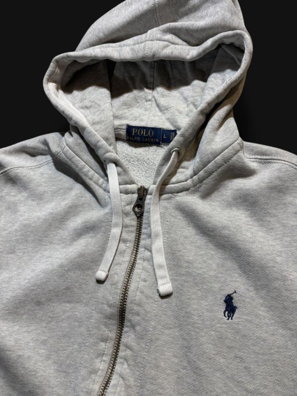 Polo Ralph Lauren Gray Full Zip Hoodie Large